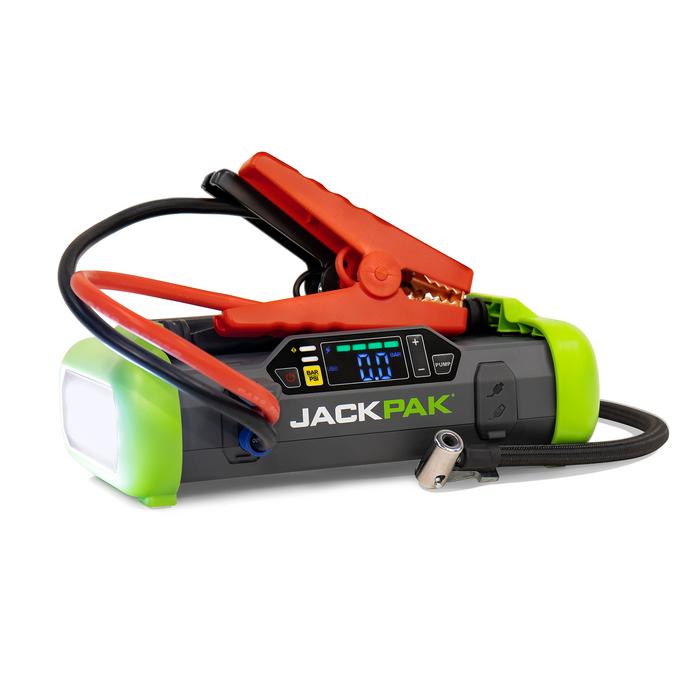 JackPak ULTRA2500A 4-in-1 Jump Starter, Portable Power Bank, Inflator, Portable Power, Emergency Power Solutions, JackPak Accessories